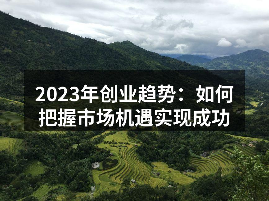 创业者需要敏锐的市场洞察力